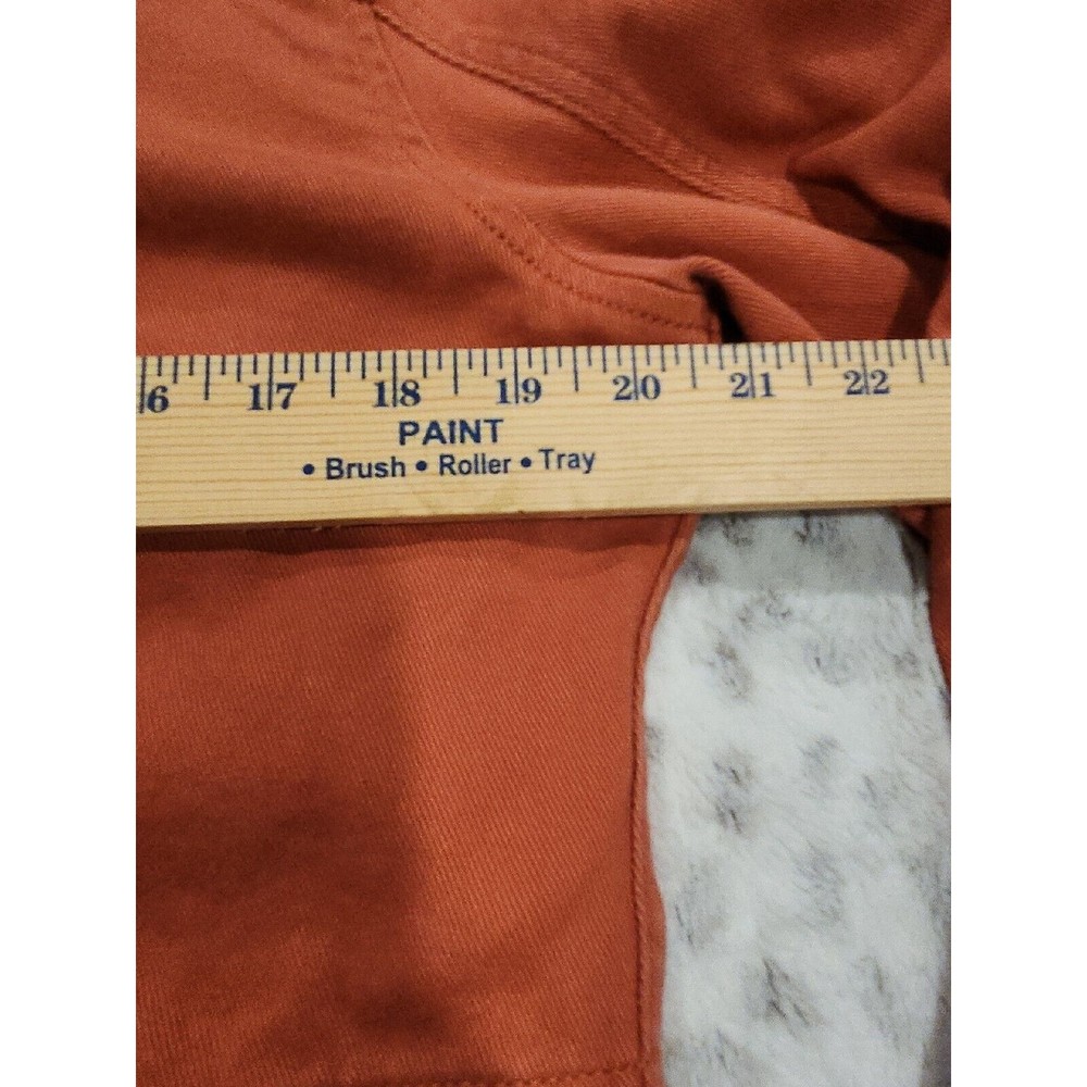 LUCKY BRAND‎ ORANGE COLOR UTILITY JACKET Womens Long Sleeve Large Zippered - Picture 9 of 9
